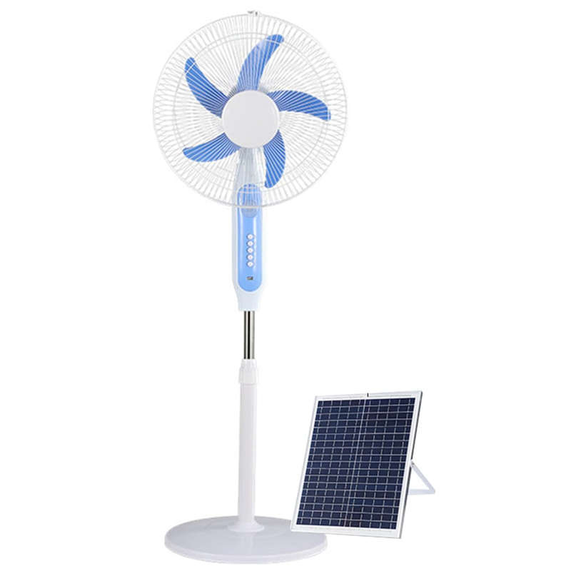 16-inch solar fan wide-angle air supply silent floor fan essential for summer home camping