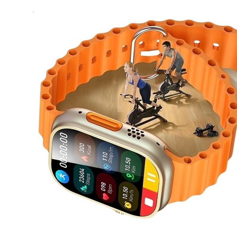 T20 Ultra 2 smartwatch with heart rate and exercise monitoring, comes with 4 straps