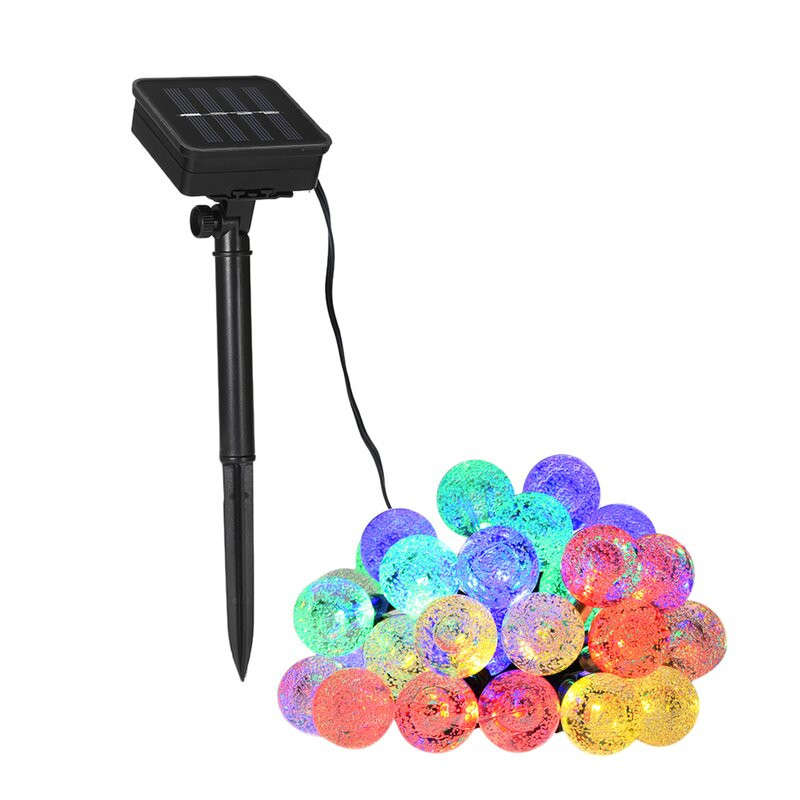 5M Solar Bubble Ball Waterproof RGB Crystal Ball Light String