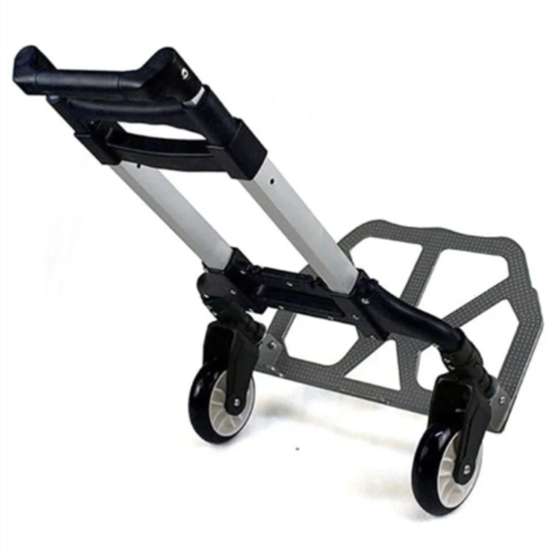 Foldable aluminum trolley height adjustable trolley suitable for luggage office parcel moving