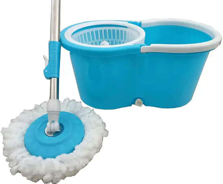 Rotatable automatic wringing mop with bucket for easy mopping