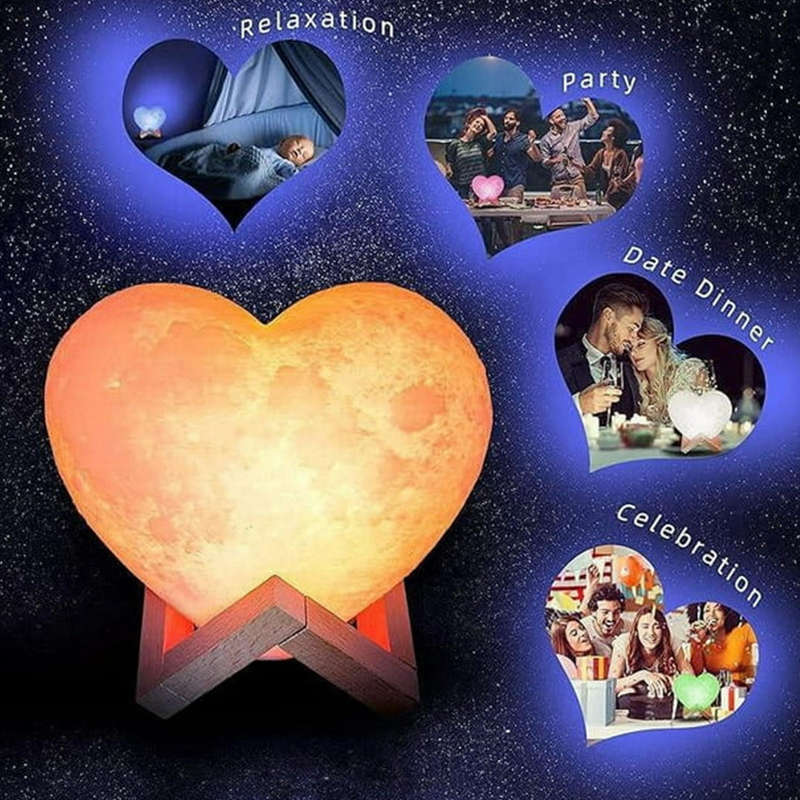 3D Love Light Night Light Rechargeable Love Shape Ornaments