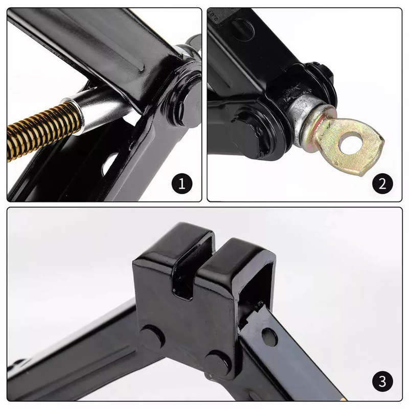 1.5 ton scissor jack car truck tyre lift chrome crank handle emergency tool