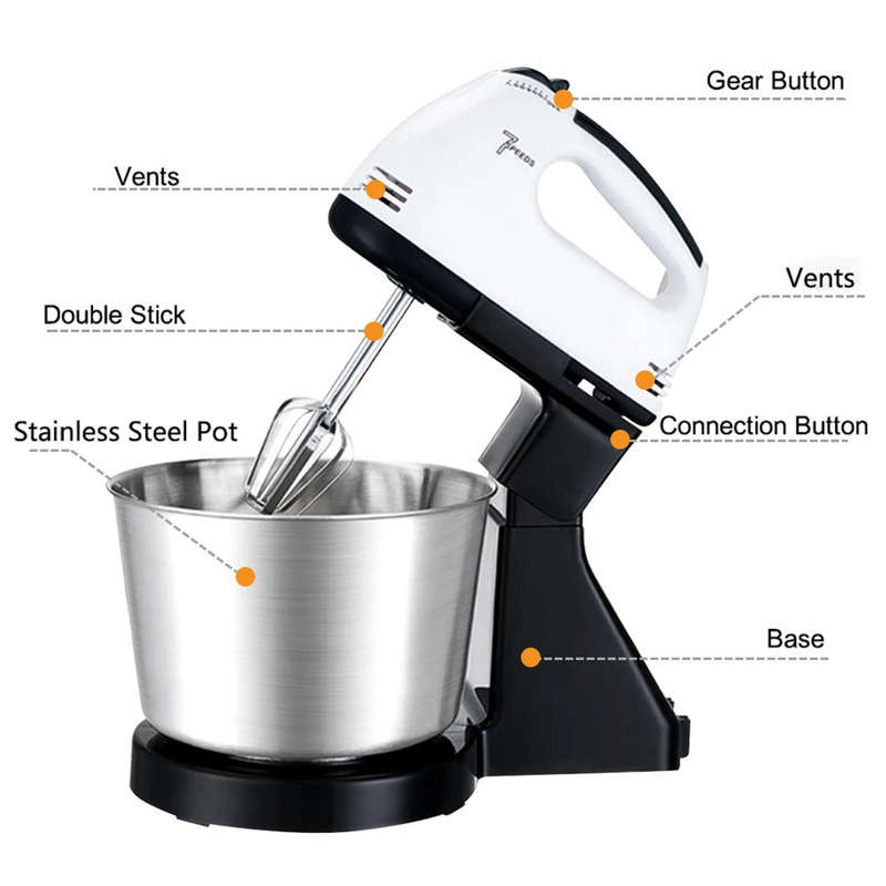 7-speed electric food mixer table cake dough mixer baking whipped cream machine
