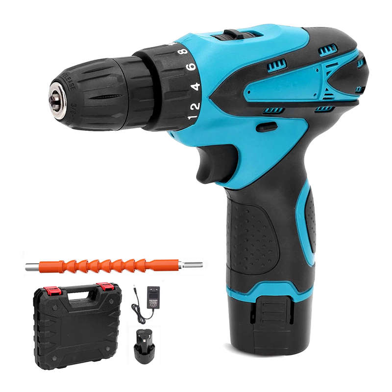 12V Lithium Battery Electric Drill Kit Home Repair Tool Set