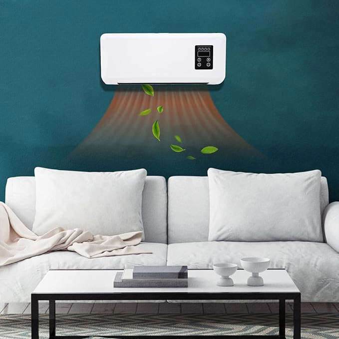 Wall-mounted mobile air conditioning cooler and heater with LED screen and remote control