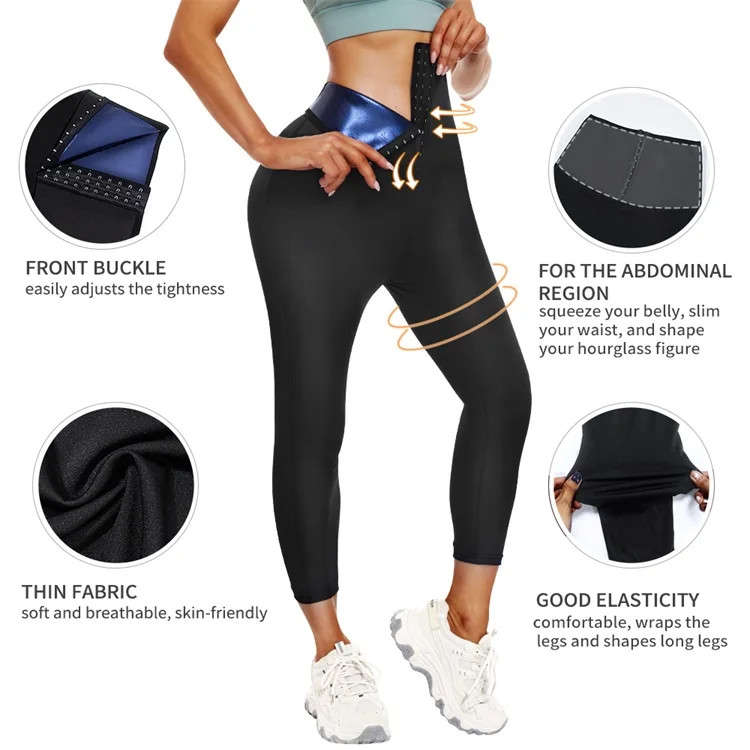 High waist tummy control tights fat burning body shaper quick dry yoga pants running fitness tights