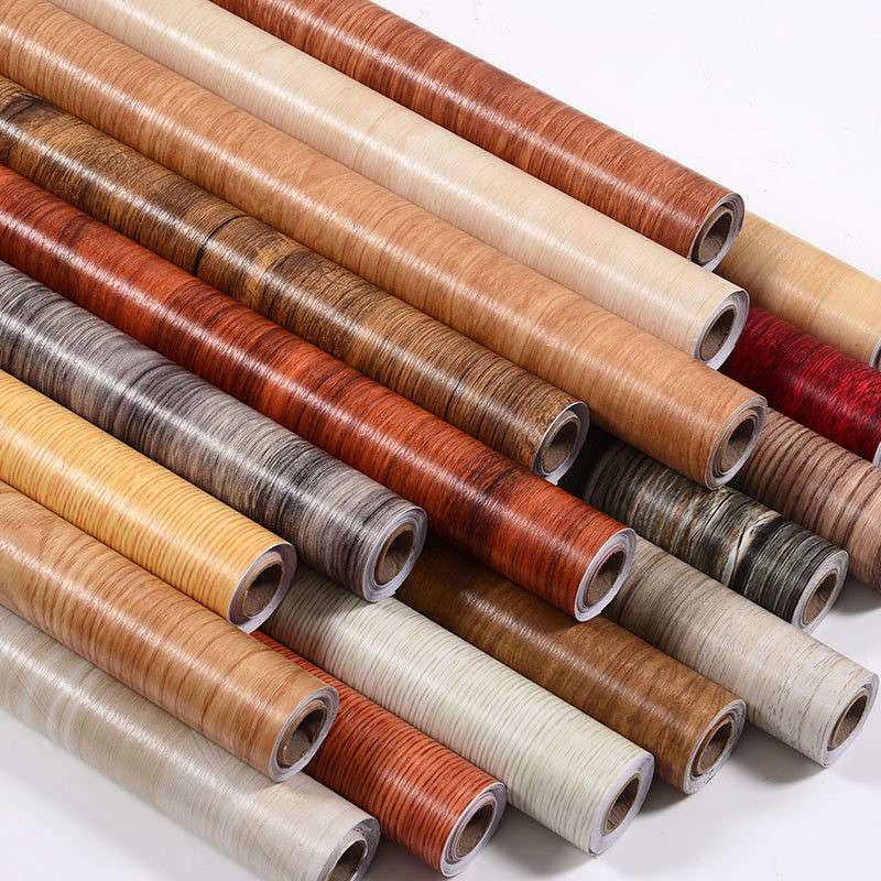 45cm*100cm Thickened Wood Grain Sticker Self-adhesive PVC Wallpaper Wardrobe Cabinet Wallpaper