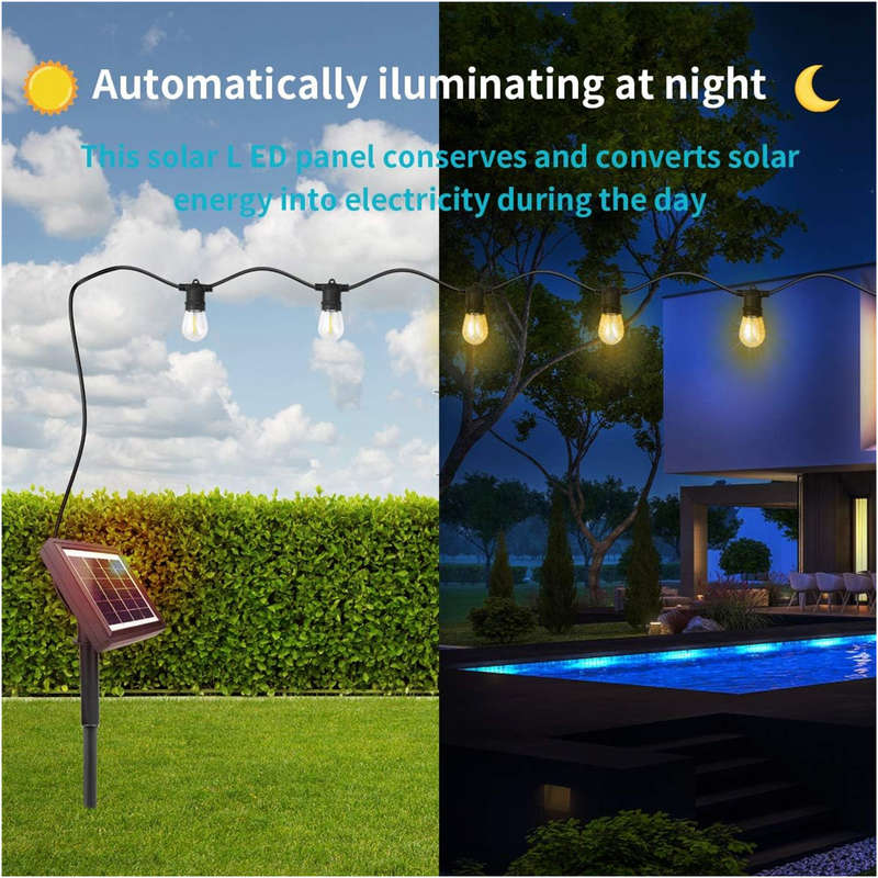 Outdoor Solar Light String Weatherproof Garden LED Lights Suitable for Home Decoration Cafe