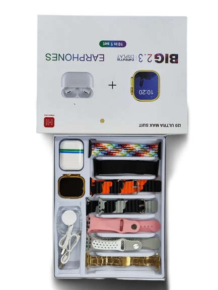 i20 10-in-1 smartwatch set + wireless earphones