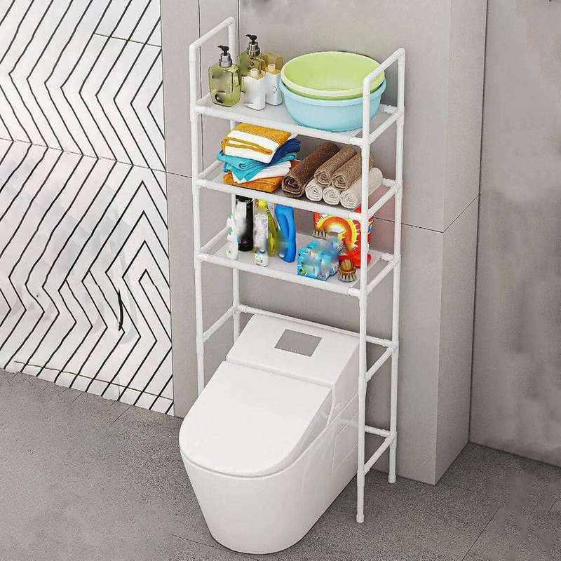 Bathroom three-layer storage cabinet bathroom multi-functional storage rack