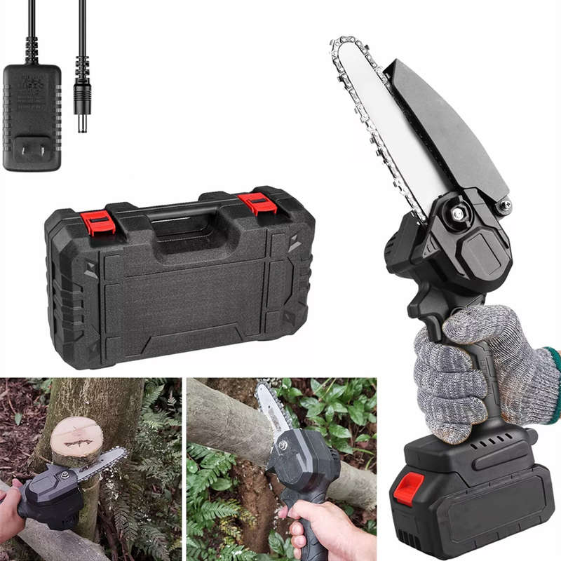 Mini Wood Cutter Battery Power Handheld Electric Chainsaw Cordless Chain Saw