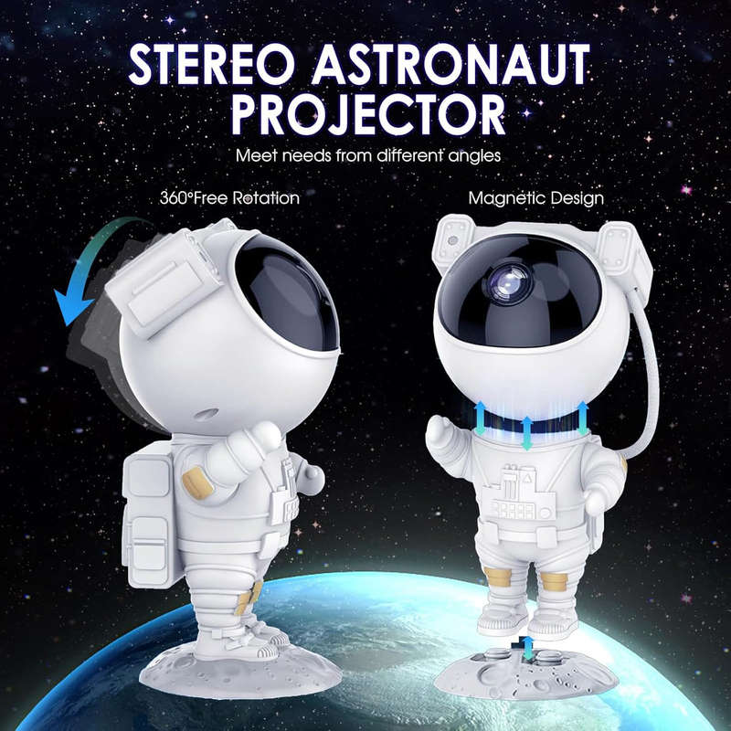 Astronaut Star Projector Bedroom Starry Night Light