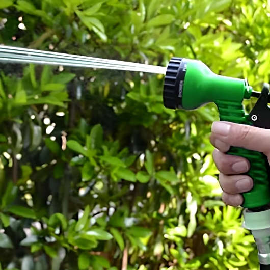 50ft Magic Garden Hose Reel Retractable Expandable Spray Gun