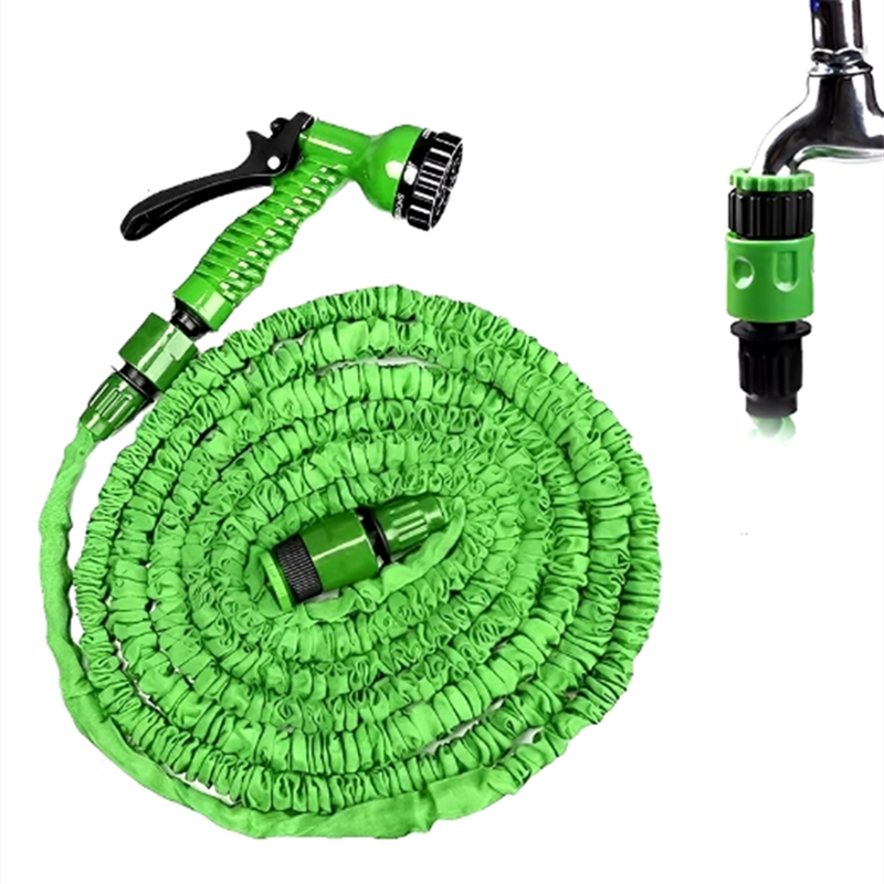 50ft Magic Garden Hose Reel Retractable Expandable Spray Gun