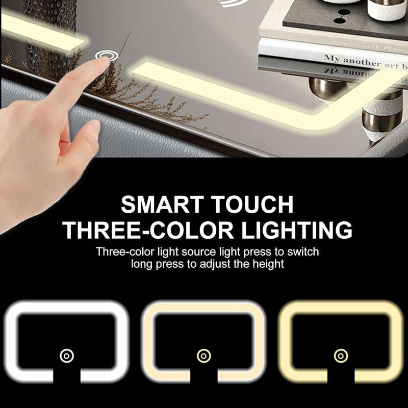 Modern multifunctional bedside table bedroom nightstand with bluetooth speaker wireless charging
