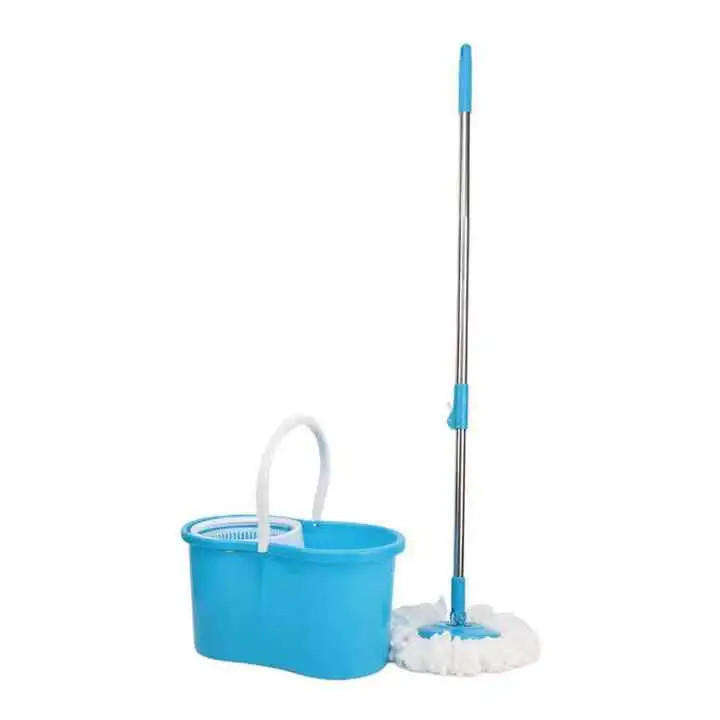 Rotatable automatic wringing mop with bucket for easy mopping