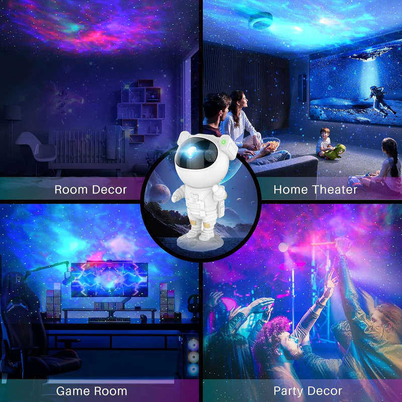 Astronaut Star Projector Bedroom Starry Night Light