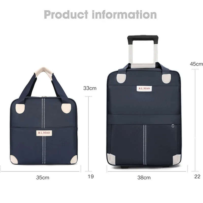 B.L.NIAO carry-on luggage set with business duffel bag is suitable for business and travel