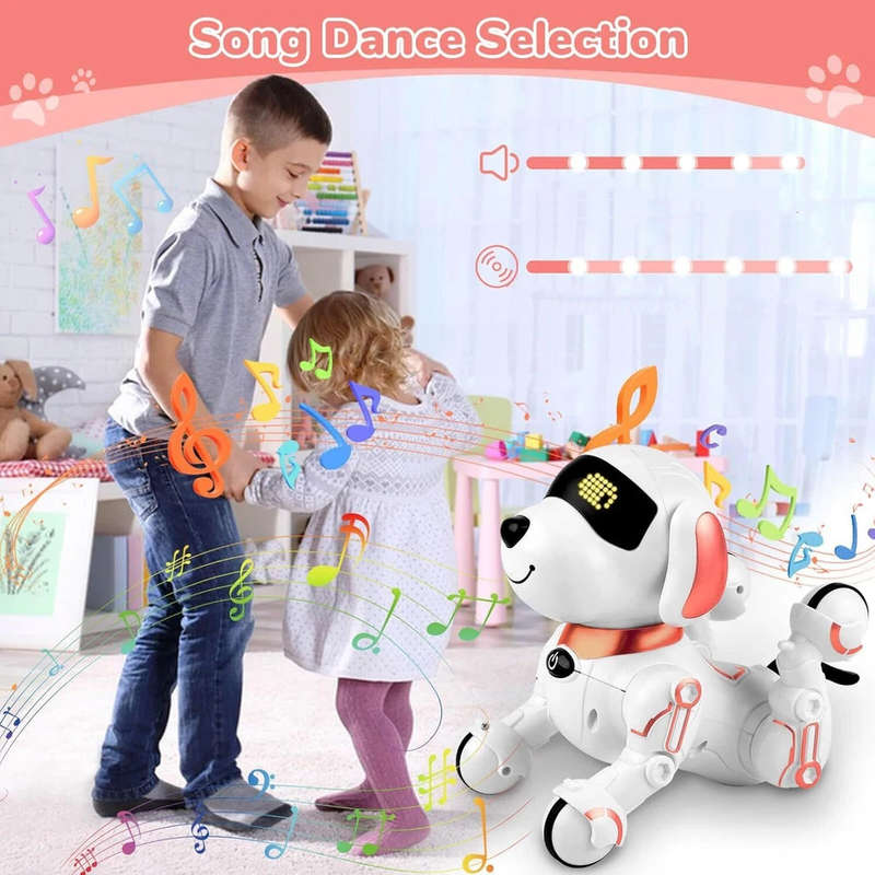 Intelligent programming induction interactive robot dog music dancing electric early education toy