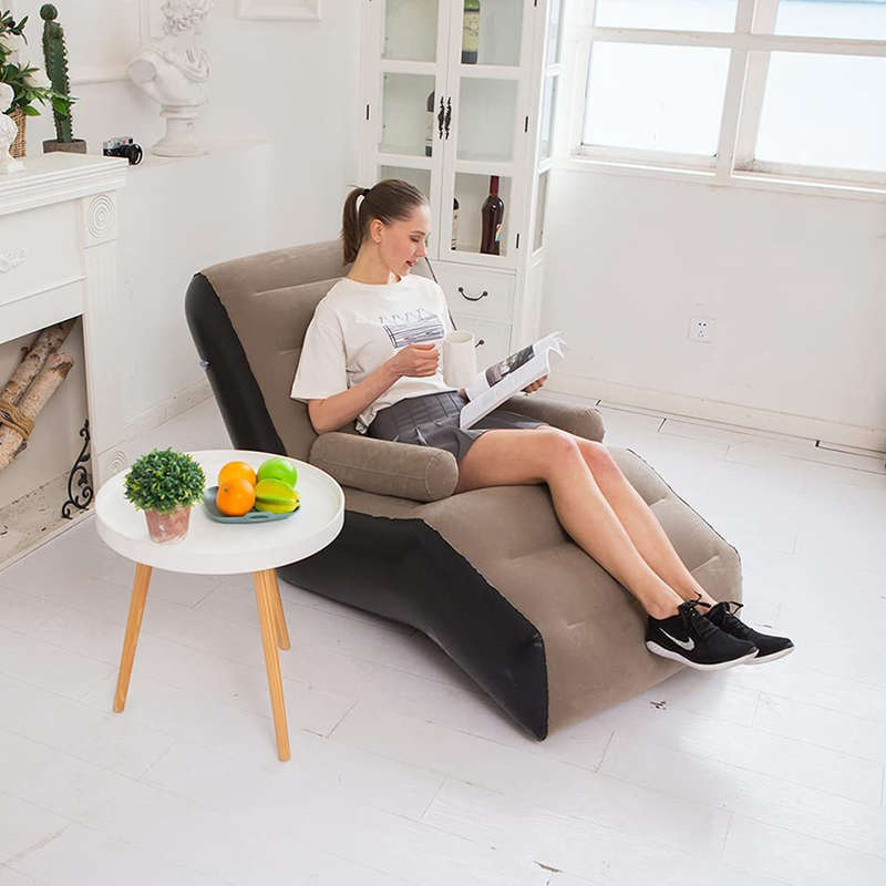 Inflatable Lounger Sofa Indoor/Outdoor Travel Camping Picnic Lounger