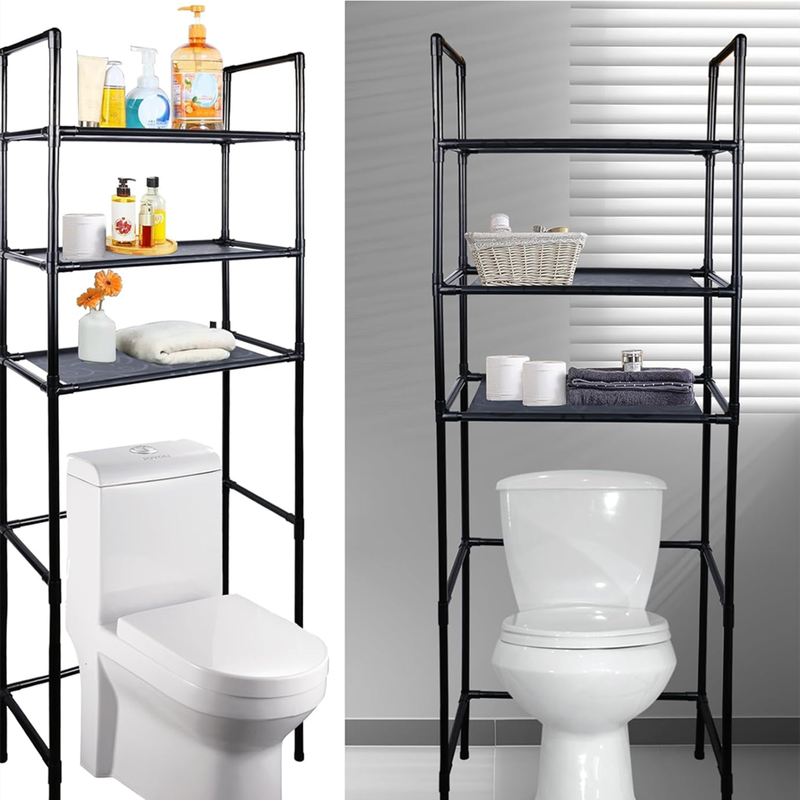 Bathroom three-layer storage cabinet bathroom multi-functional storage rack