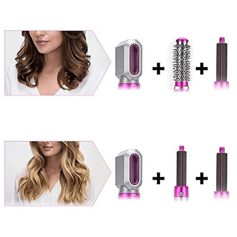 5-in-1 hot air styler set for curling, straightening and volumizing