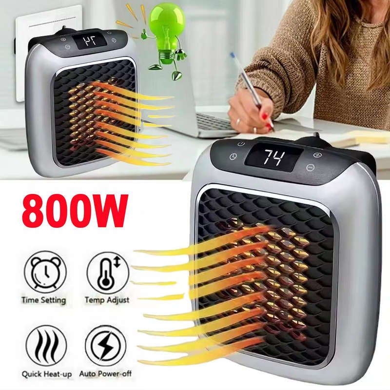 800W Portable Heater Office Home Electric Stove with Remote Control