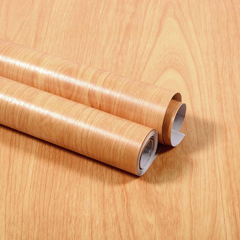 45cm*100cm Thickened Wood Grain Sticker Self-adhesive PVC Wallpaper Wardrobe Cabinet Wallpaper