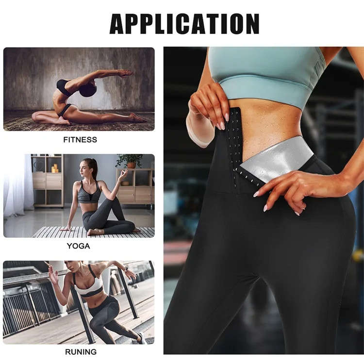 High waist tummy control tights fat burning body shaper quick dry yoga pants running fitness tights