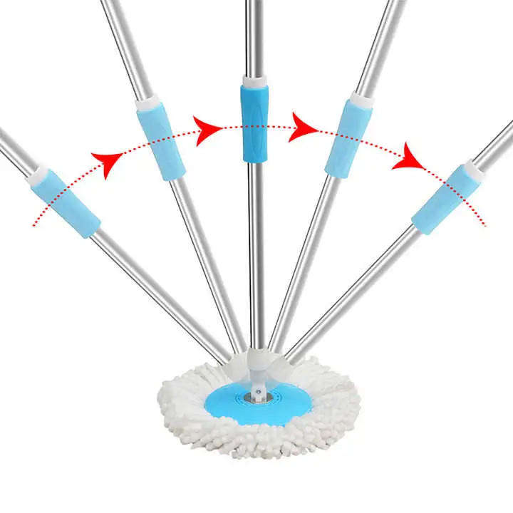 Rotatable automatic wringing mop with bucket for easy mopping