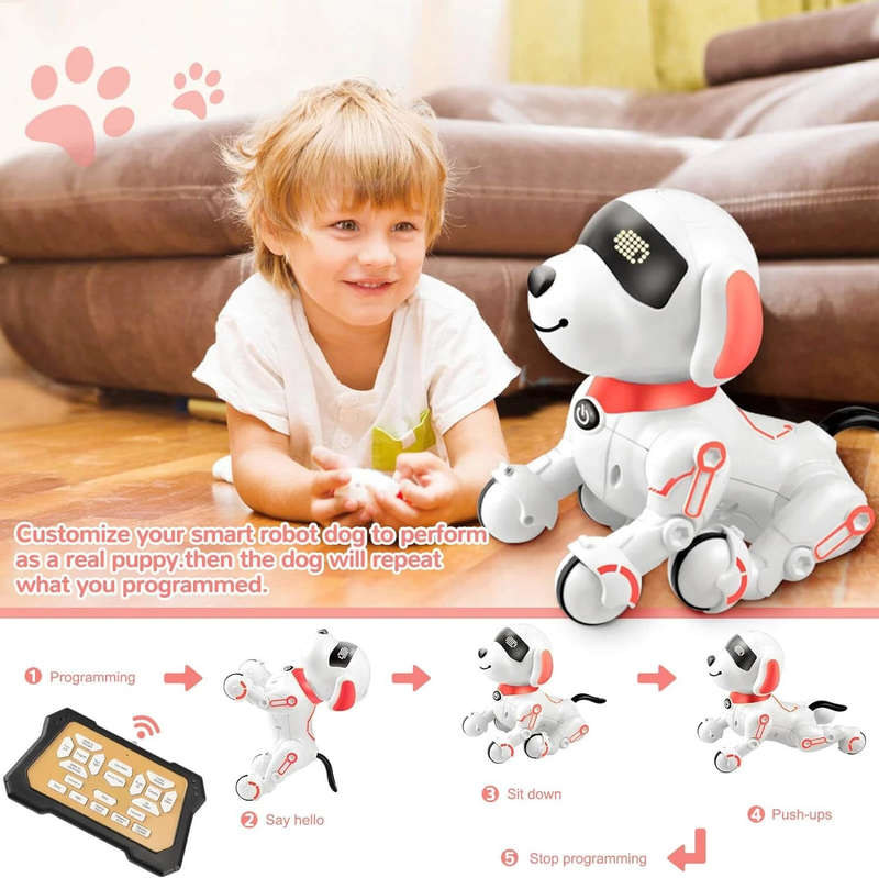 Intelligent programming induction interactive robot dog music dancing electric early education toy