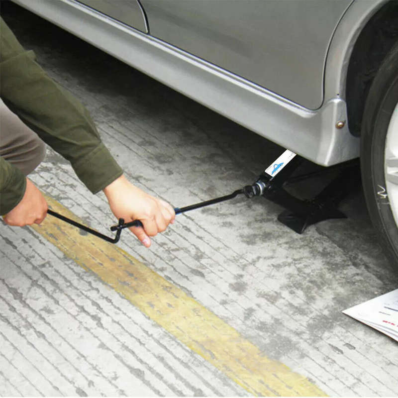 1.5 ton scissor jack car truck tyre lift chrome crank handle emergency tool
