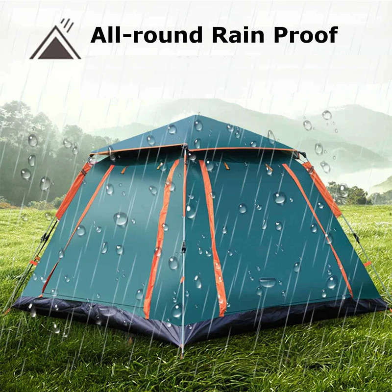 Four-corner tent outdoor camping tent family travel tent waterproof large space sunshade tent