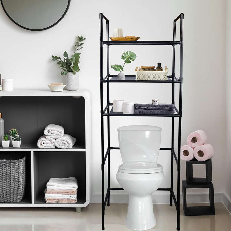 Bathroom three-layer storage cabinet bathroom multi-functional storage rack