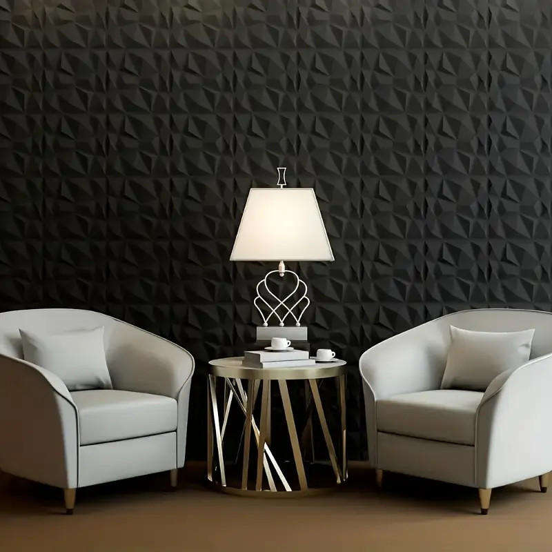 10pcs 3D PVC waterproof and easy to clean wall panels with diamond texture design
