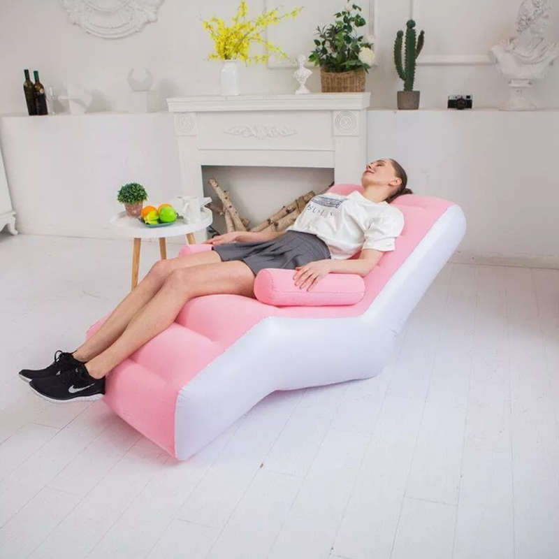 Inflatable Lounger Sofa Indoor/Outdoor Travel Camping Picnic Lounger