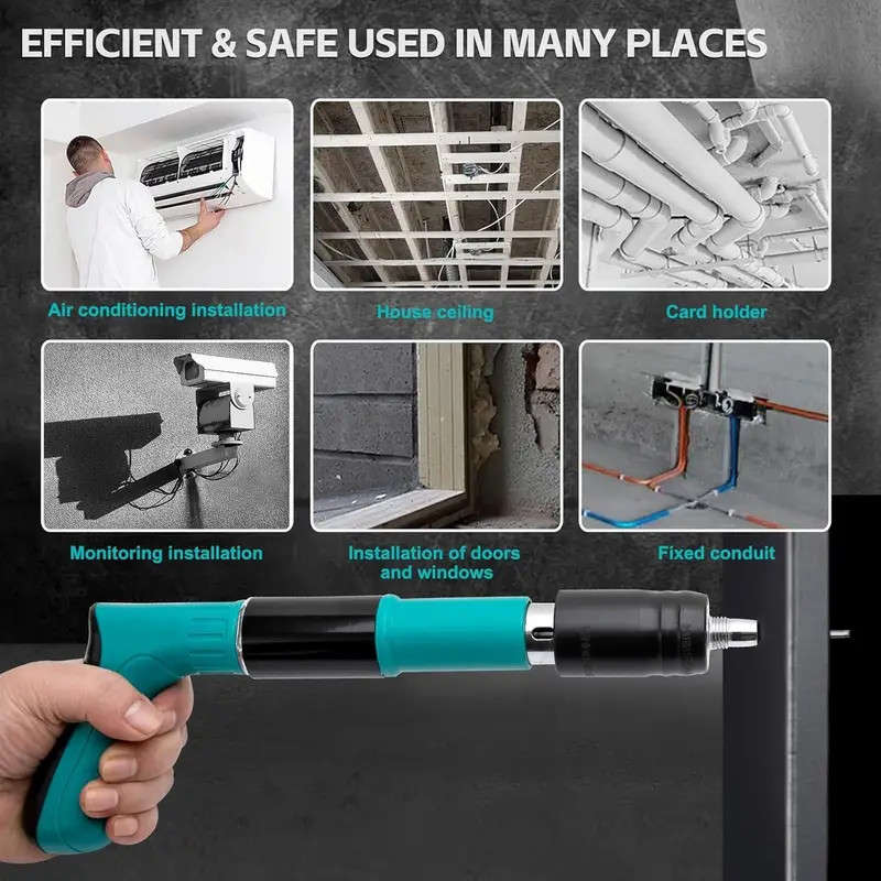 Manual Mini Nail Gun Set Cordless Pneumatic Concrete Nail Gun