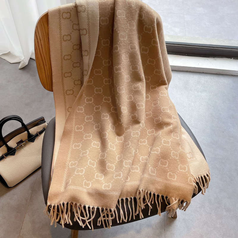 Autumn and winter warm jacquard tassel scarf lady shawl versatile neck scarf