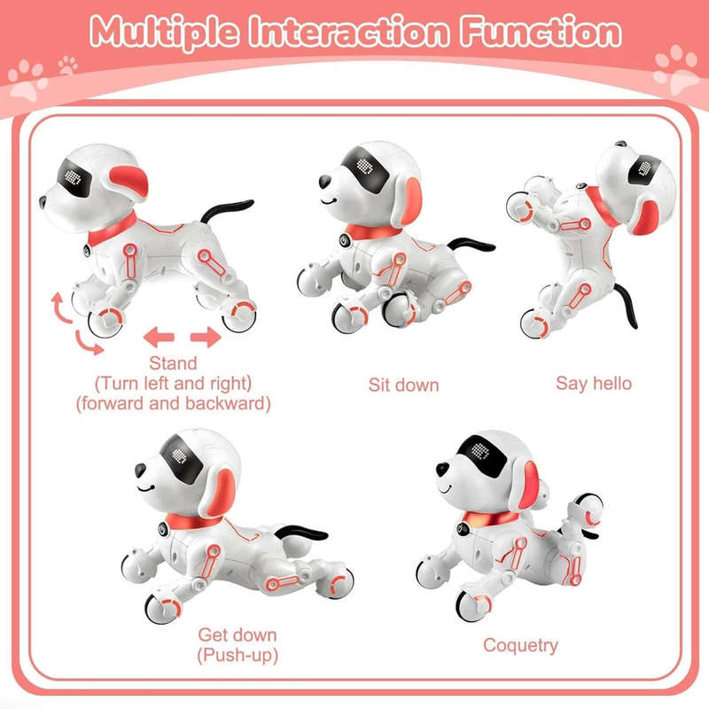 Intelligent programming induction interactive robot dog music dancing electric early education toy