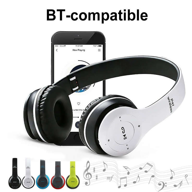 P47 wireless bluetooth headset foldable stereo headset