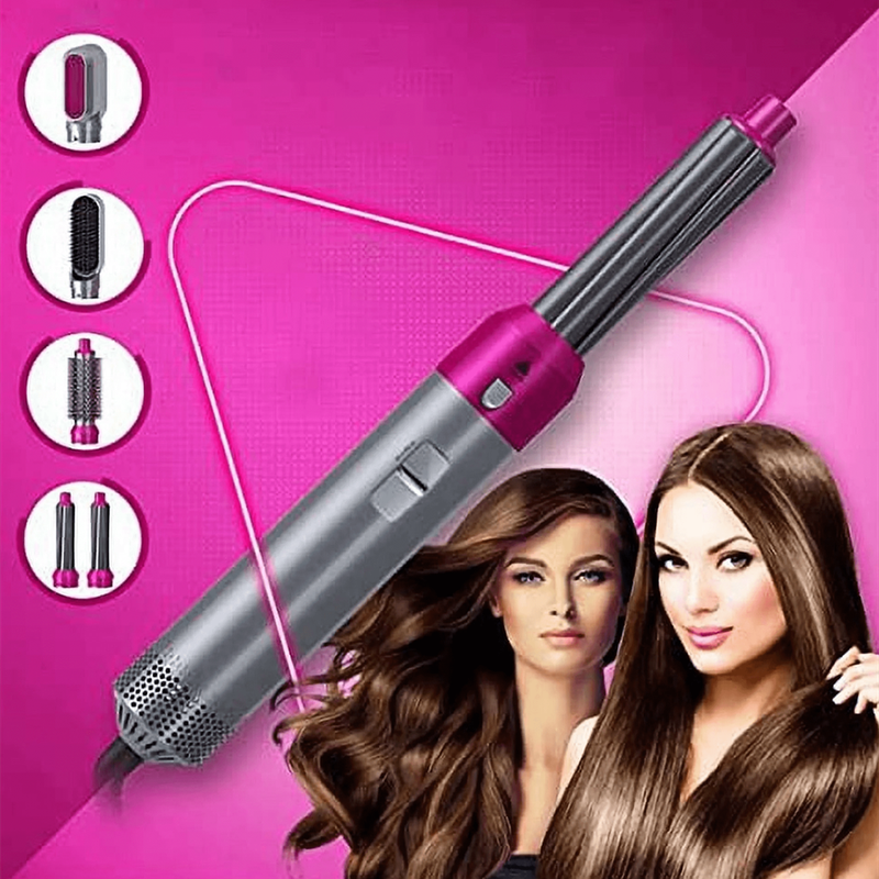 5-in-1 hot air styler set for curling, straightening and volumizing