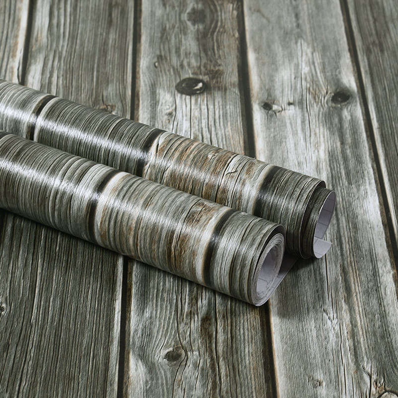 45cm*100cm Thickened Wood Grain Sticker Self-adhesive PVC Wallpaper Wardrobe Cabinet Wallpaper