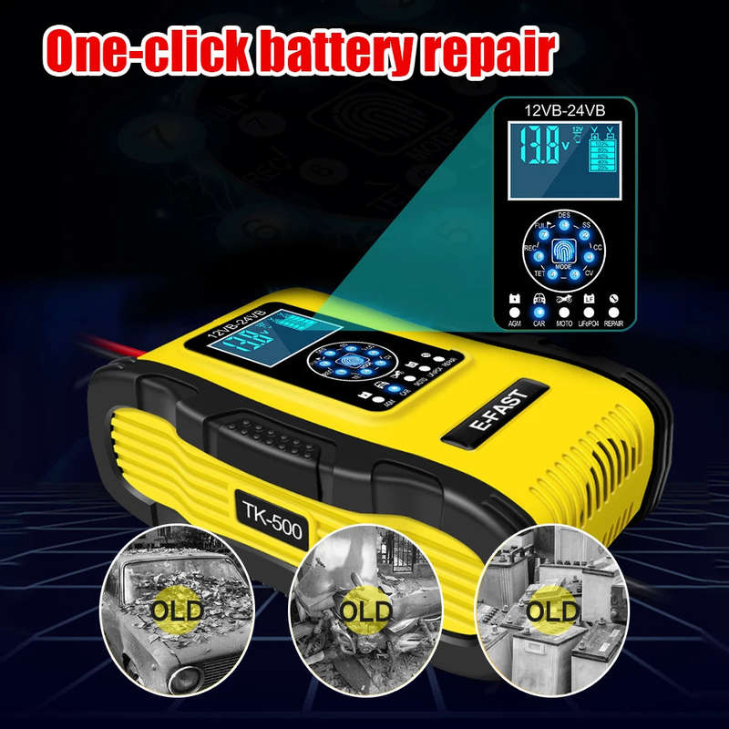 12V 12A-24V 6A Lithium Battery Charger Smart Charger Lead Acid Battery Charger