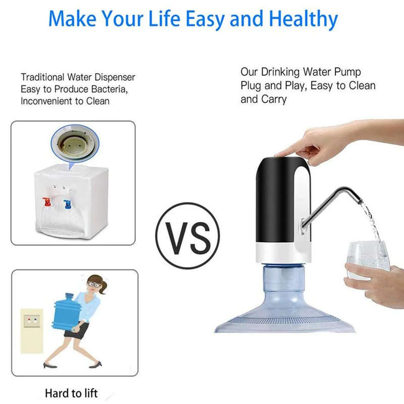 Water Pump Dispenser Electric Drinking Water Pump USB Rechargeable Water Dispenser