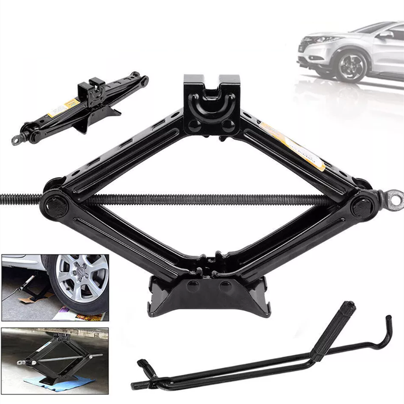 1.5 ton scissor jack car truck tyre lift chrome crank handle emergency tool