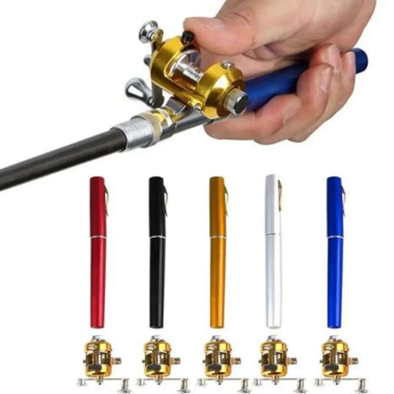 Foldable Pocket Fishing Rod Kit Portable Fishing Rod Pen