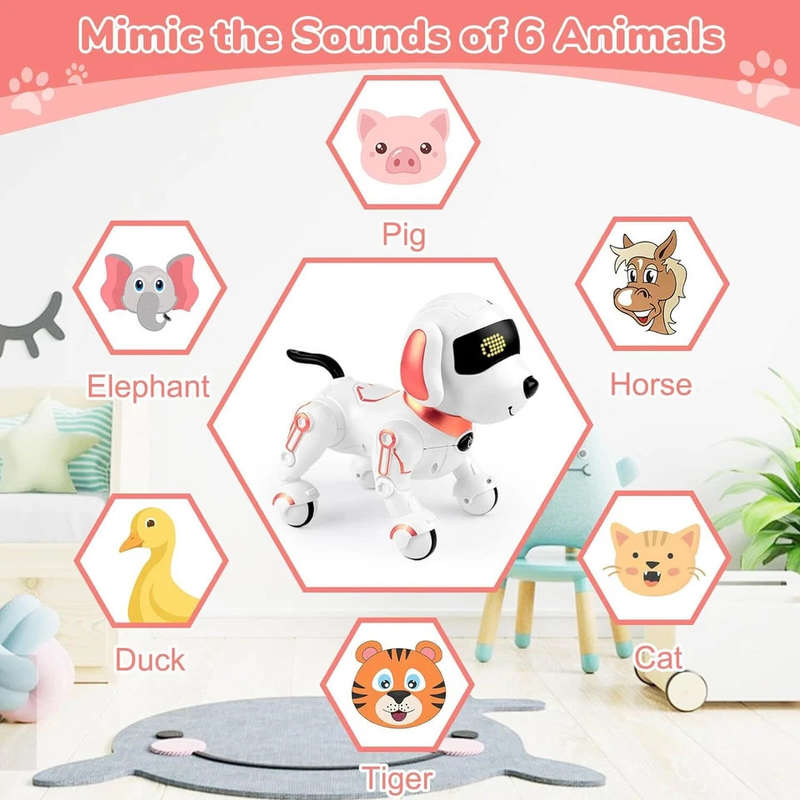 Intelligent programming induction interactive robot dog music dancing electric early education toy