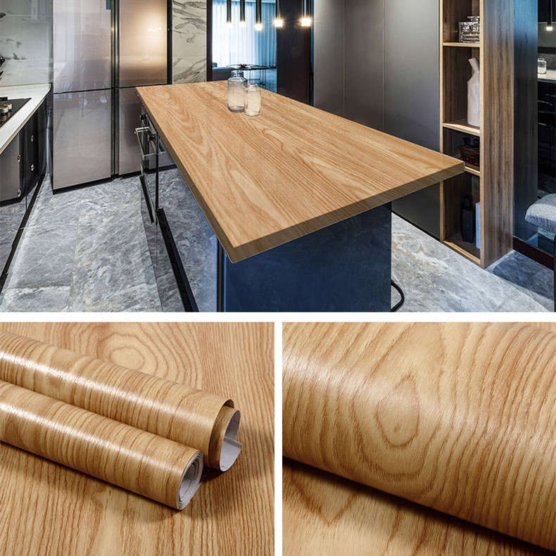 45cm*100cm Thickened Wood Grain Sticker Self-adhesive PVC Wallpaper Wardrobe Cabinet Wallpaper