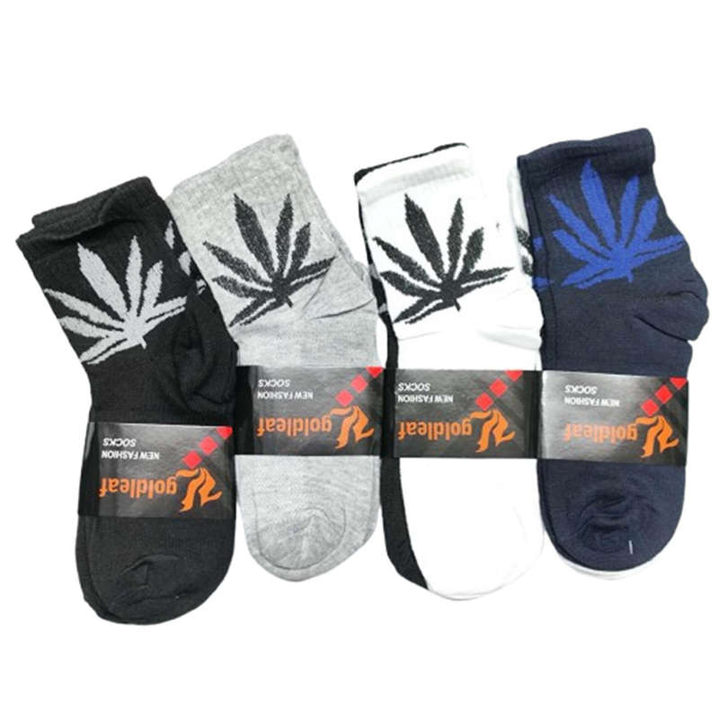 12 Pairs of Men's Cotton Non-Slip Socks for Outdoor Hiking